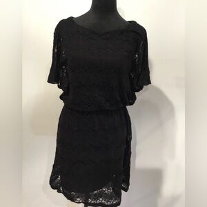 Maria Gabriel lace Elegant Black Lace Dress medium
